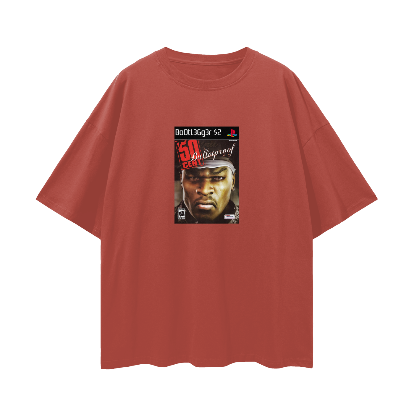 PlayStation 2 50 Cent Bullet Proof PS2 Video Game Disc Tee