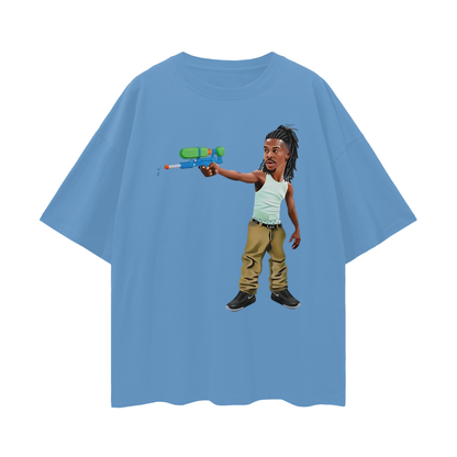 Vintage Like Ja Mourant Water Gun Y2K Graphic Oversized T Shirt