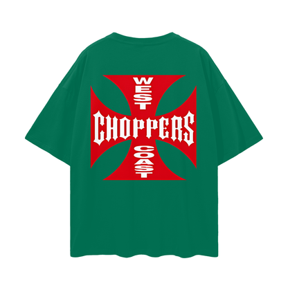 Vintage Like Red West Coast Choppers Oversized T Shirt