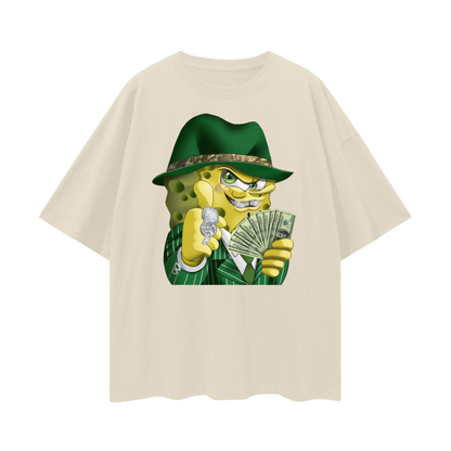 Vintage Like SpongeBob Gangster/Mob  Oversized T Shirt