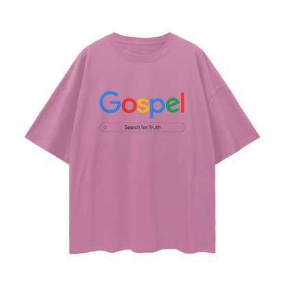 Religious Gospel Google Like Y2K Vintage Like Graphic Oversized T Shirt