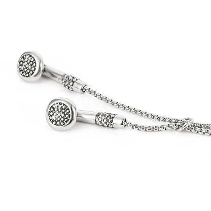 Fashion Necklace Hip-Hop Kirsite Music Headphones Earbuds Pendant Metal Men Clothing Accessories Necklace