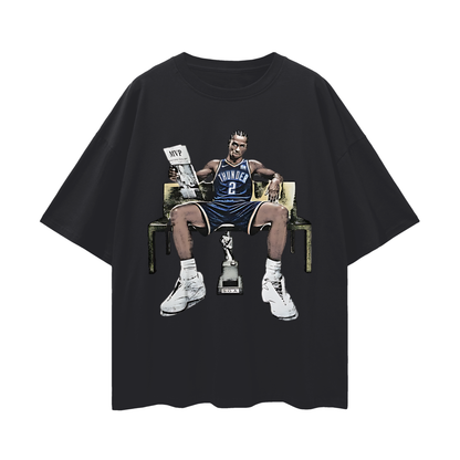 Shai Gilgeous Alexander Thunder MVP 90s Y2K Vintage Like Graphic Oversized T Shirt