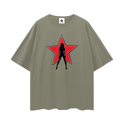 Vintage/Y2K Star Lady Oversized T Shirt