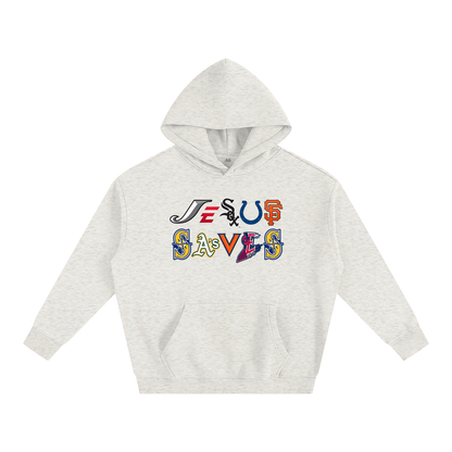 Vintage/Y2K Religious Jesus Saves Logos Oversized Hoodie
