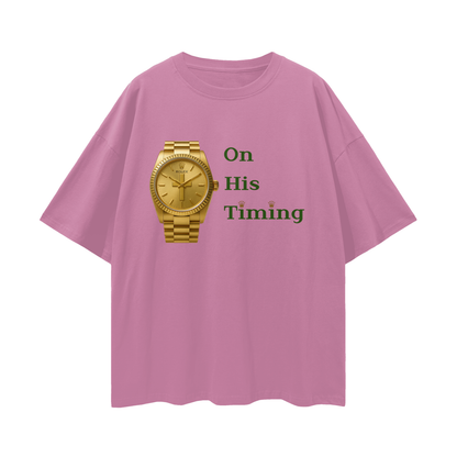 Religious Jesus On His Timing Rolex Like Graphic Oversized T Shirt