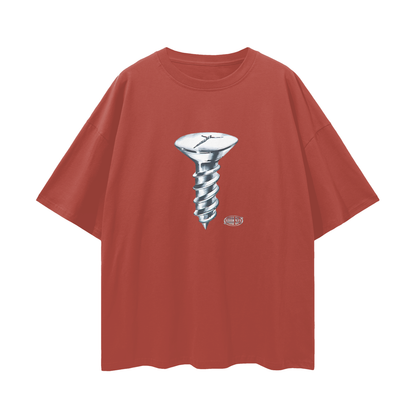 Religious Jesus Isaiah 53:5 Screw Graphic Oversized T Shirt