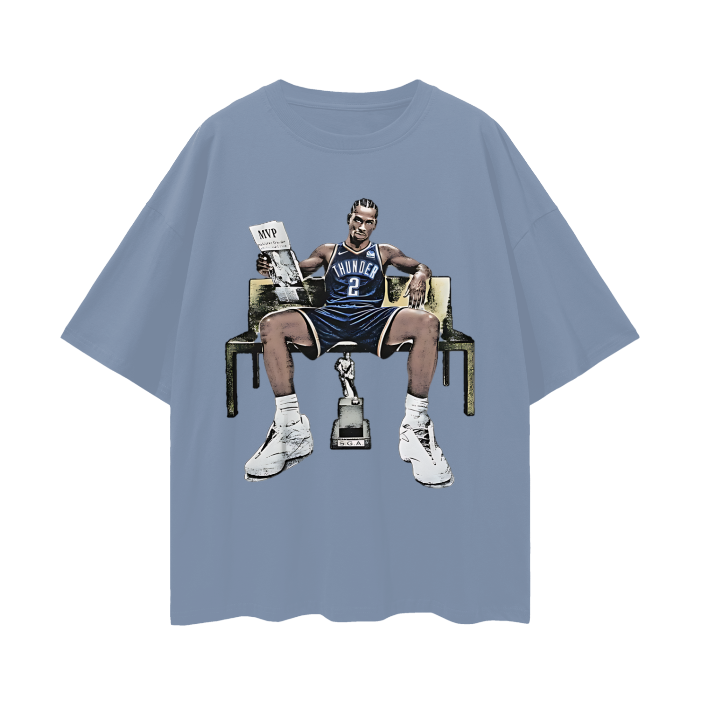 Shai Gilgeous Alexander Thunder MVP 90s Y2K Vintage Like Graphic Oversized T Shirt