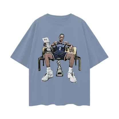 Shai Gilgeous Alexander Thunder MVP 90s Y2K Vintage Like Graphic Oversized T Shirt