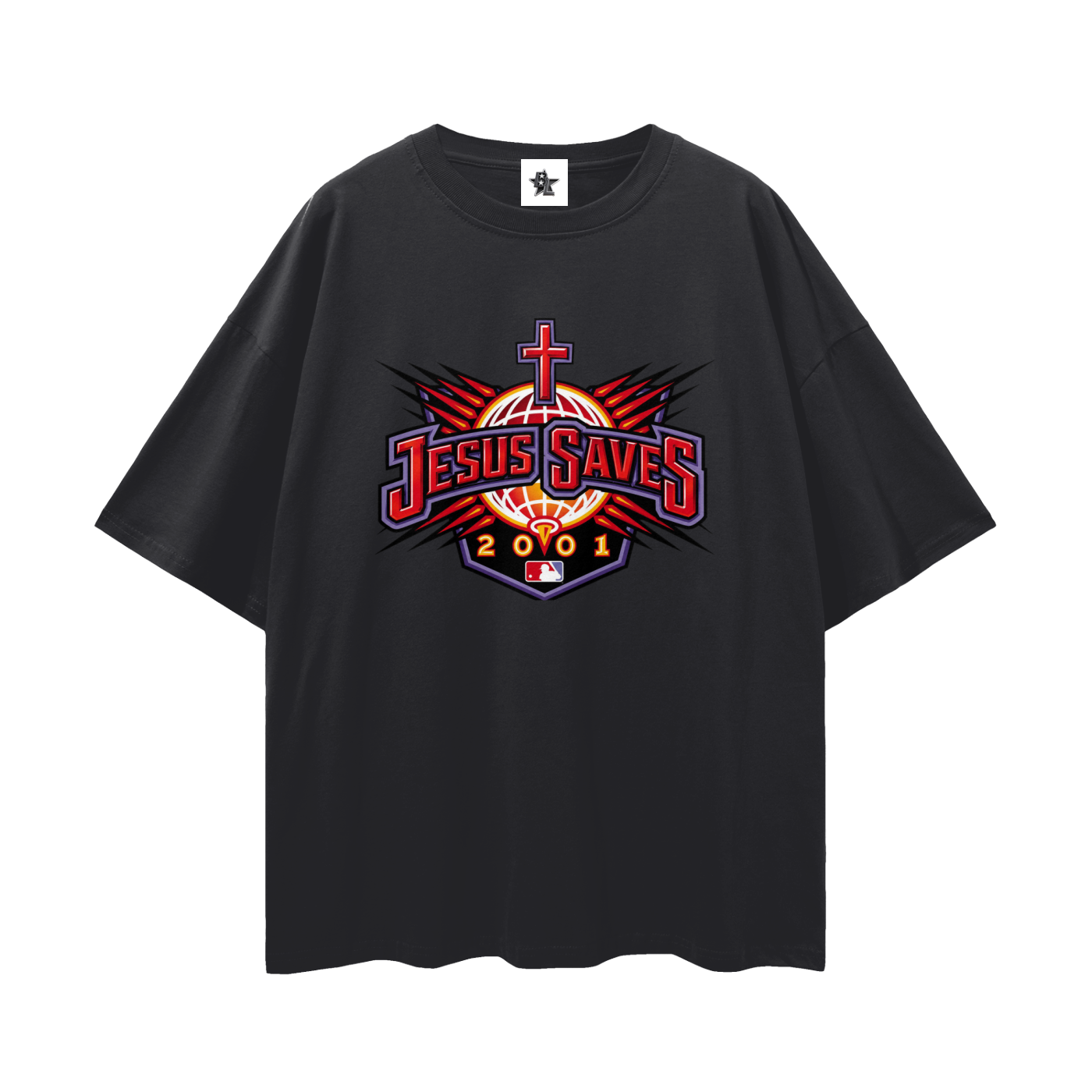 Vintage/Y2K Religious Jesus Saves Oversized T Shirt