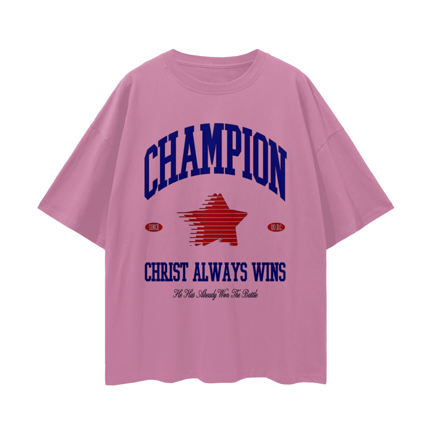 Religious Christ Always Wins 90s Y2K Vintage Like Graphic Oversized T Shirt