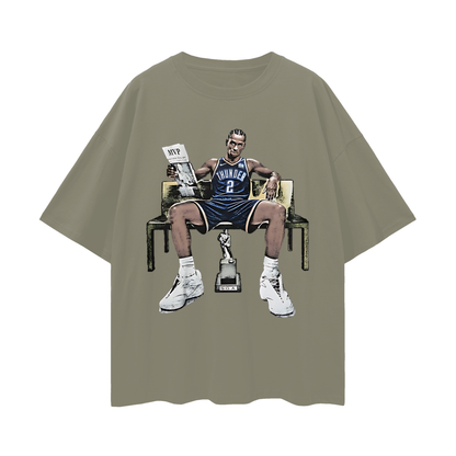 Shai Gilgeous Alexander Thunder MVP 90s Y2K Vintage Like Graphic Oversized T Shirt