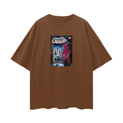 Lebron James Marvel Comic Cavaliers 90s Vintage Like Graphic Oversized T Shirt