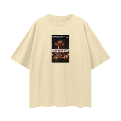 Play Station PS2 Def Jam Game Graphic Oversized T Shirt