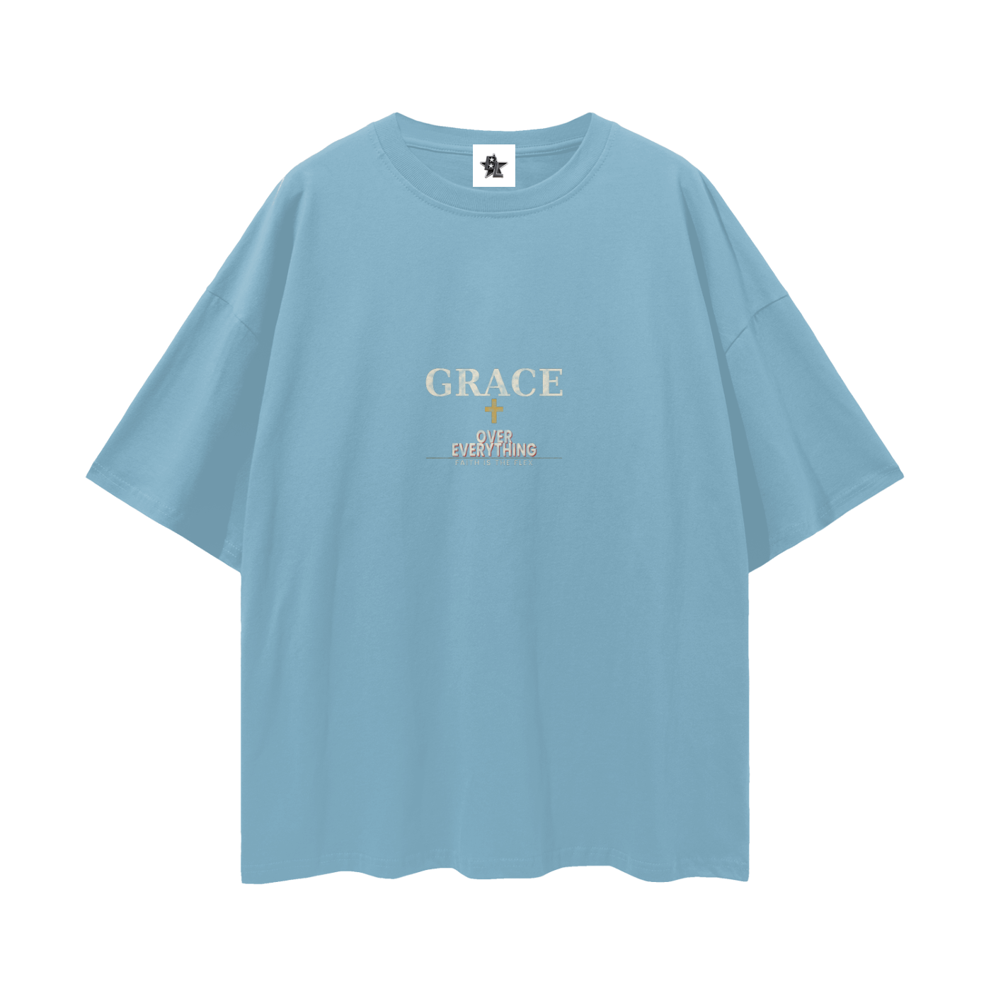 Grace Over Everything Oversized T-Shirt | Christian Streetwear Graphic