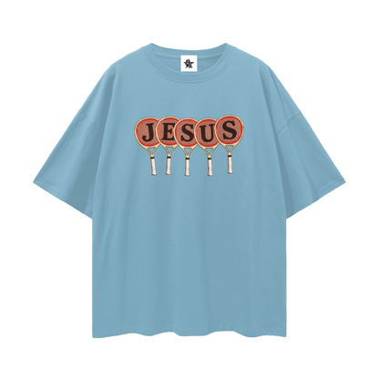 Vintage/Y2K Religious Jesus Tennis Racket Oversized T Shirt