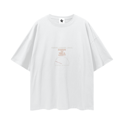 Running On Vibes And Anxiety Oversized T-Shirt | Funny Vintage Graphic