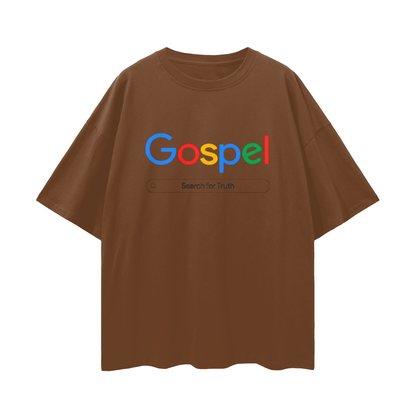 Religious Gospel Google Like Y2K Vintage Like Graphic Oversized T Shirt