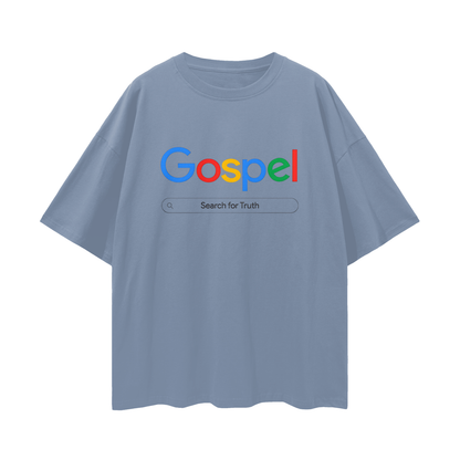 Religious Gospel Google Like Y2K Vintage Like Graphic Oversized T Shirt
