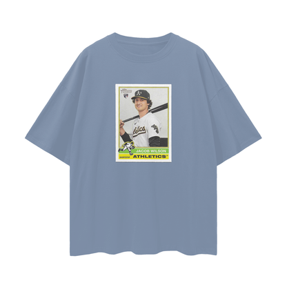 Jacob Wilson Athletics Rookie Card T Shirt Vintage Like Graphic Oversized T Shirt