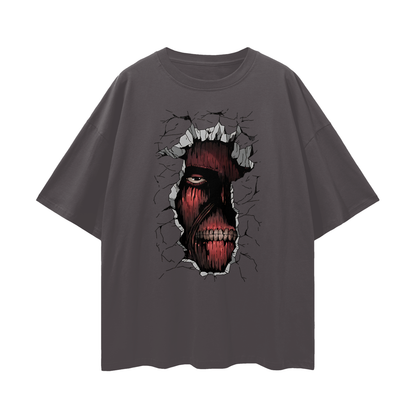 Vintage/Y2K Attack On Titans Anime Graphic Oversized T Shirt