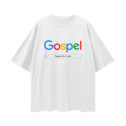 Religious Gospel Google Like Y2K Vintage Like Graphic Oversized T Shirt