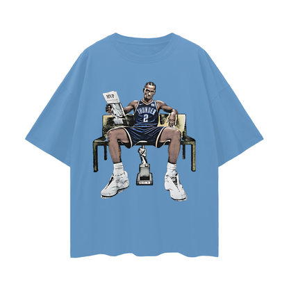 Shai Gilgeous Alexander Thunder MVP 90s Y2K Vintage Like Graphic Oversized T Shirt