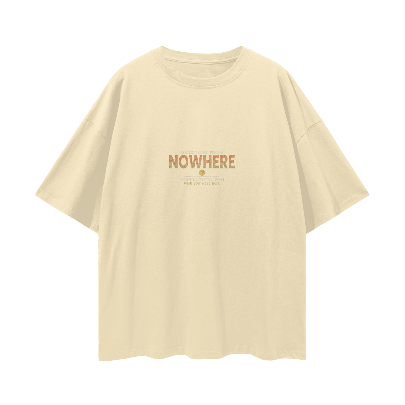 Greetings From Nowhere Oversized T-Shirt | Vintage Souvenir Streetwear Graphic