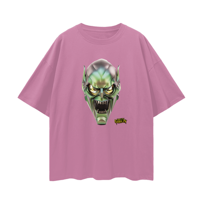 Spiderman Green Goblin Mask Vintage Like Graphic Oversized T Shirt
