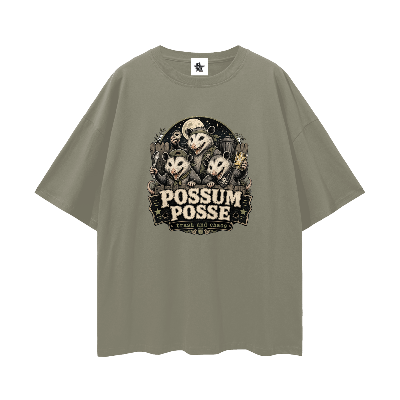 Possum Posse Tee - Trash & Chaos | Oversized Heavyweight Bootleg Graphic Tee