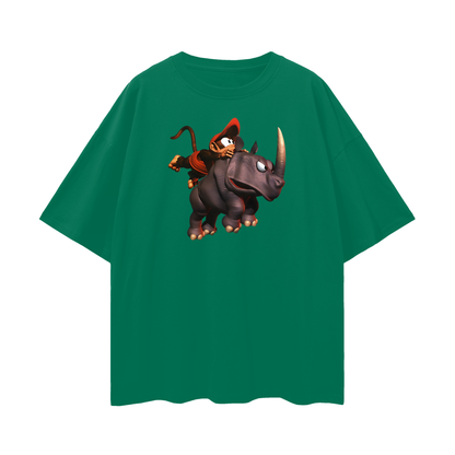 Vintage Like Donkey Kong Diddy Kong Rhino Oversized T Shirt