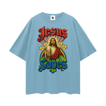 Vintage/Y2K Religious Jesus Saves Graphic T Shirt