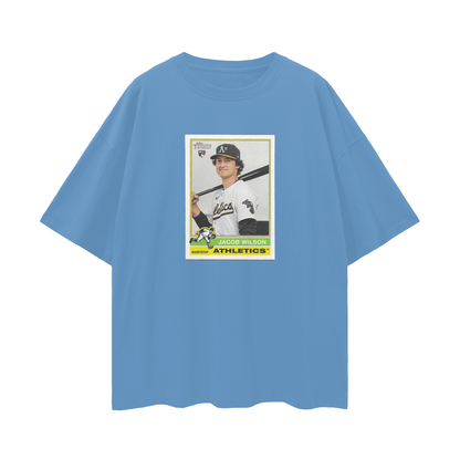 Jacob Wilson Athletics Rookie Card T Shirt Vintage Like Graphic Oversized T Shirt