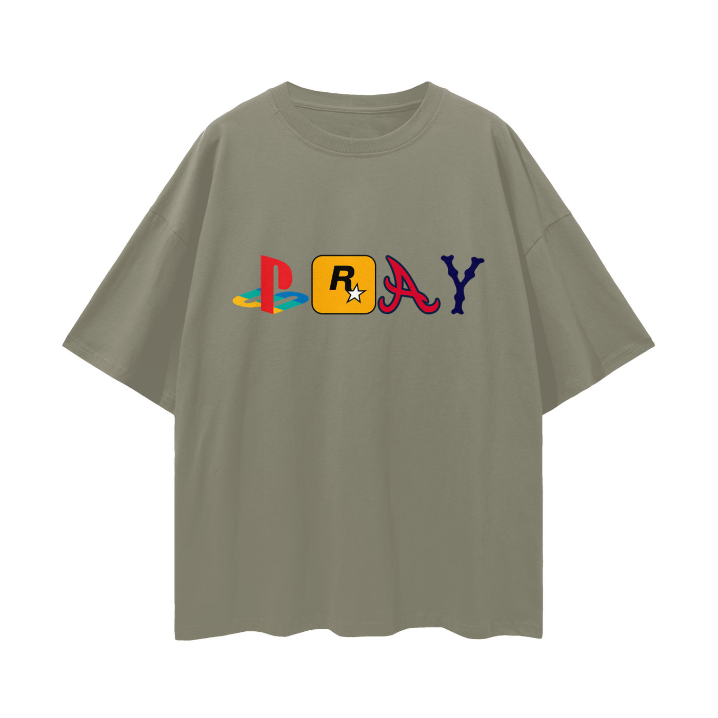 Religious Jesus Pray Logos Like Graphic Oversized T Shirt