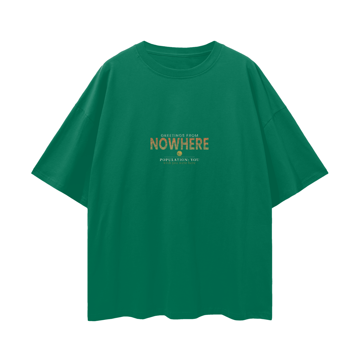 Greetings From Nowhere Oversized T-Shirt | Vintage Souvenir Streetwear Graphic