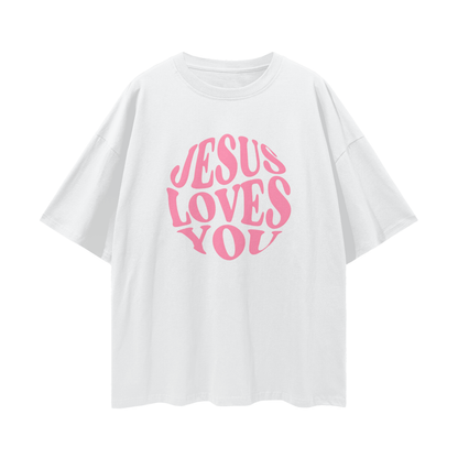 Religious Vintage/Y2K Jesus Loves You Oversized T Shirt