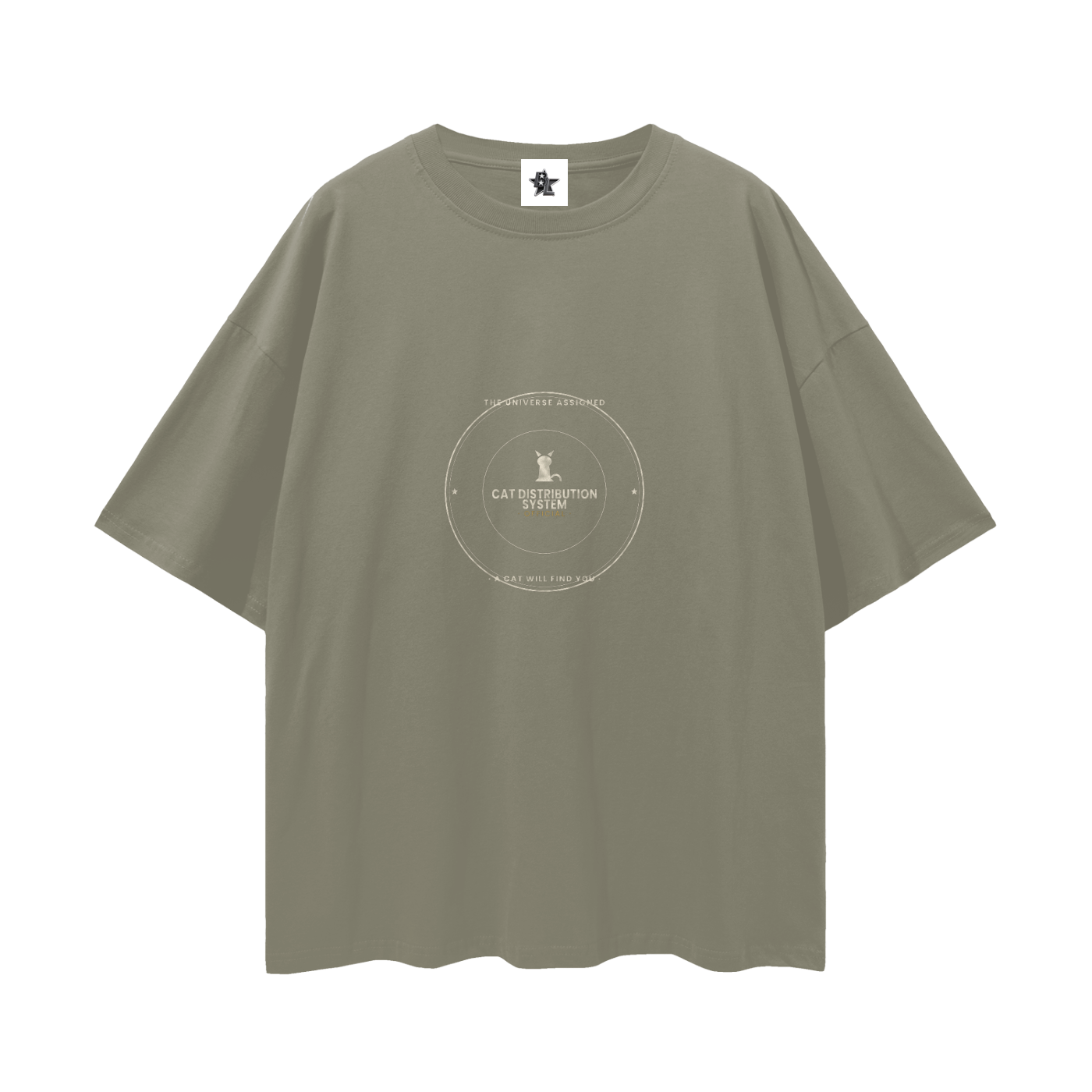 Cat Distribution System Oversized T-Shirt | Funny Vintage Graphic