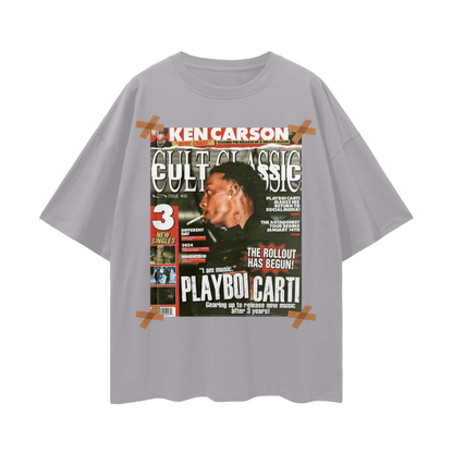 Playboi Carti x Ken Carson Magazine 90s Vintage Like Graphic Oversized T Shirt