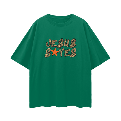 Vintage/Y2K Religious Jesus Saves Oversized T Shirt