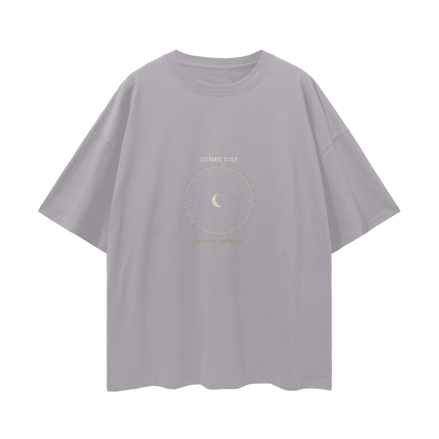 Cosmic Cult Oversized T-Shirt | Vintage Celestial Streetwear Graphic