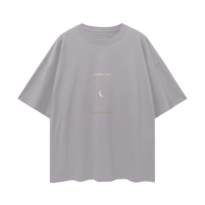 Cosmic Cult Oversized T-Shirt | Vintage Celestial Streetwear Graphic