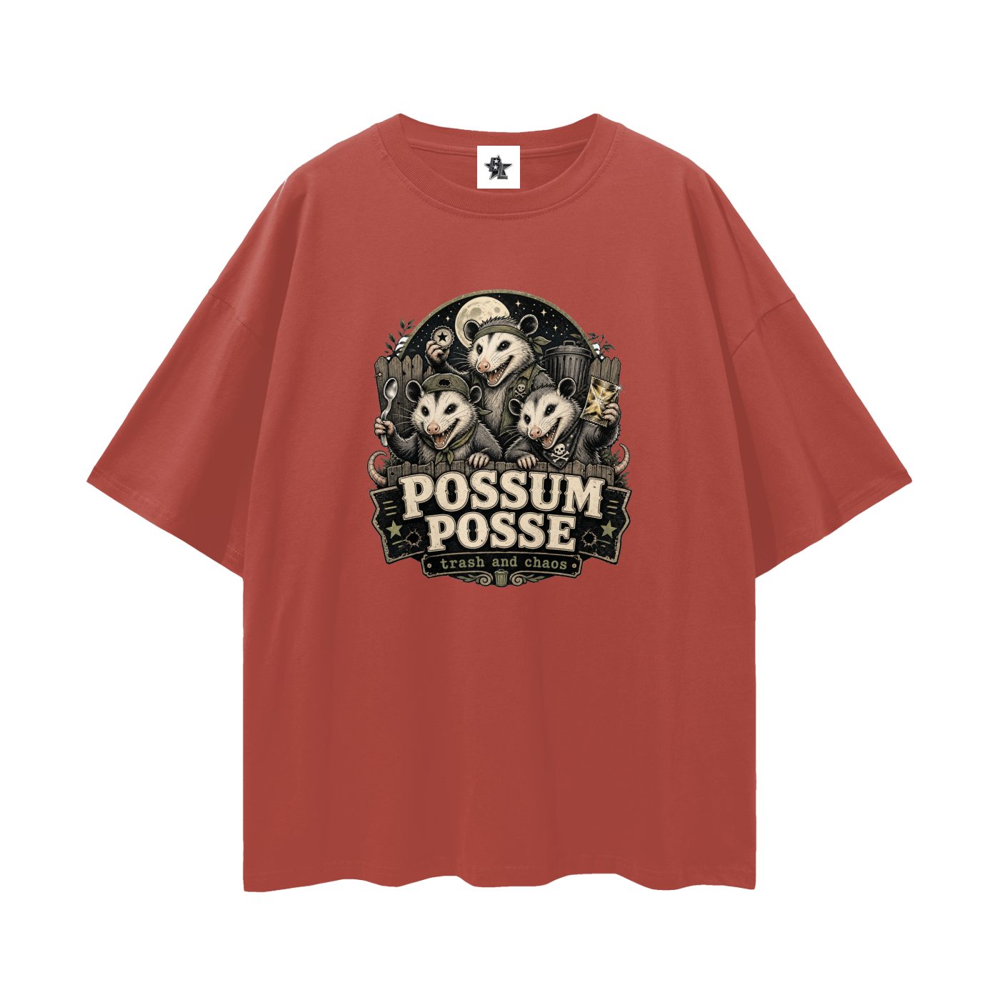 Possum Posse Tee - Trash & Chaos | Oversized Heavyweight Bootleg Graphic Tee