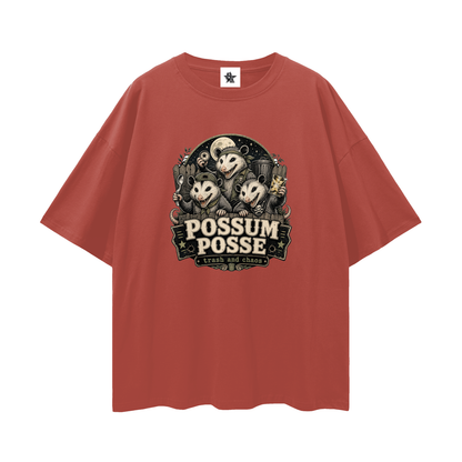 Possum Posse Tee - Trash & Chaos | Oversized Heavyweight Bootleg Graphic Tee