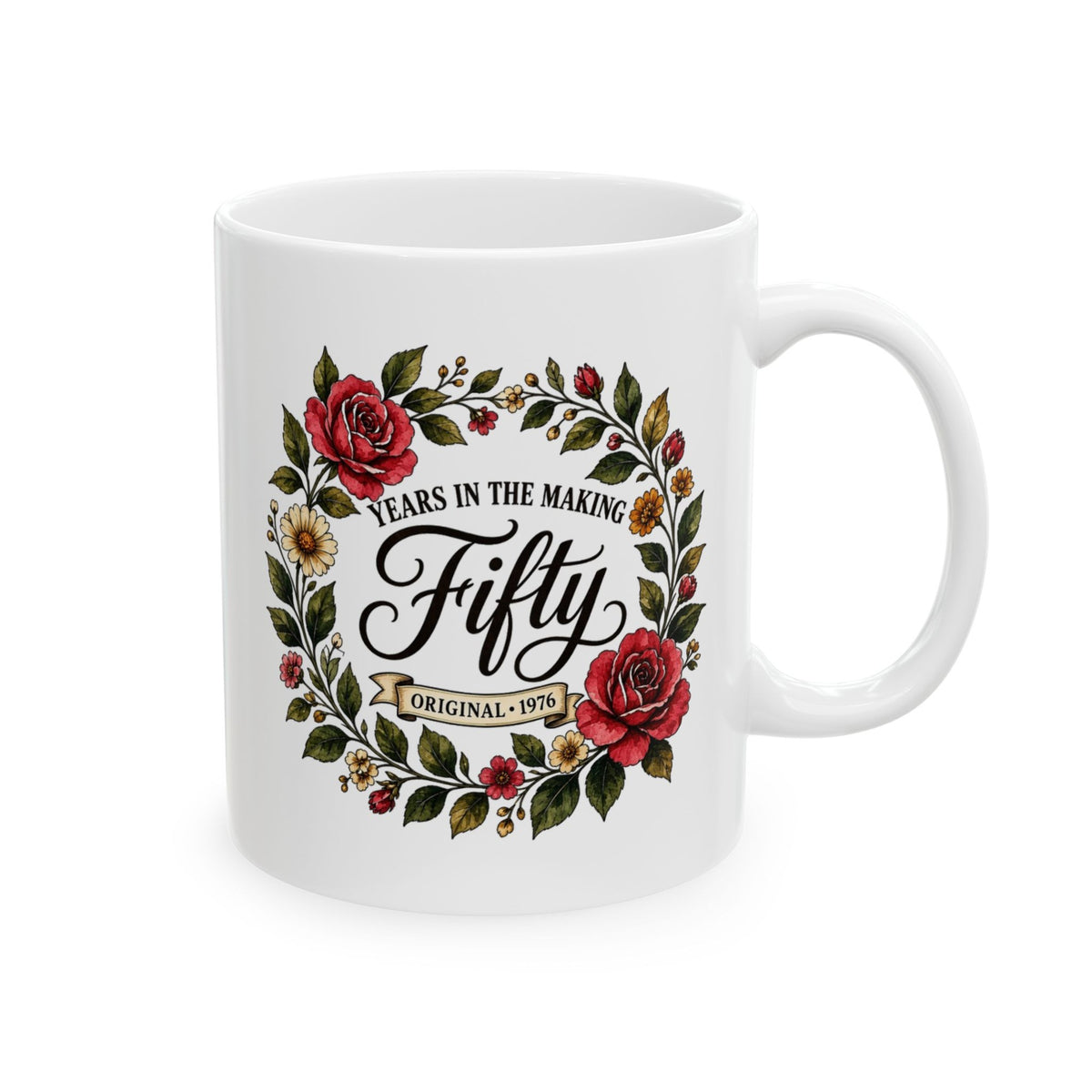 Fifty Years in the Making mug - right