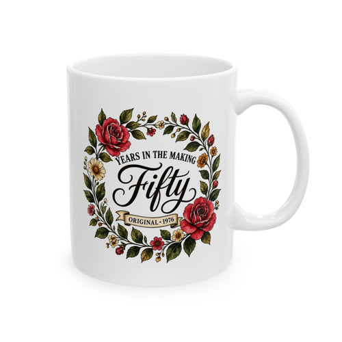 Fifty Years in the Making mug - right