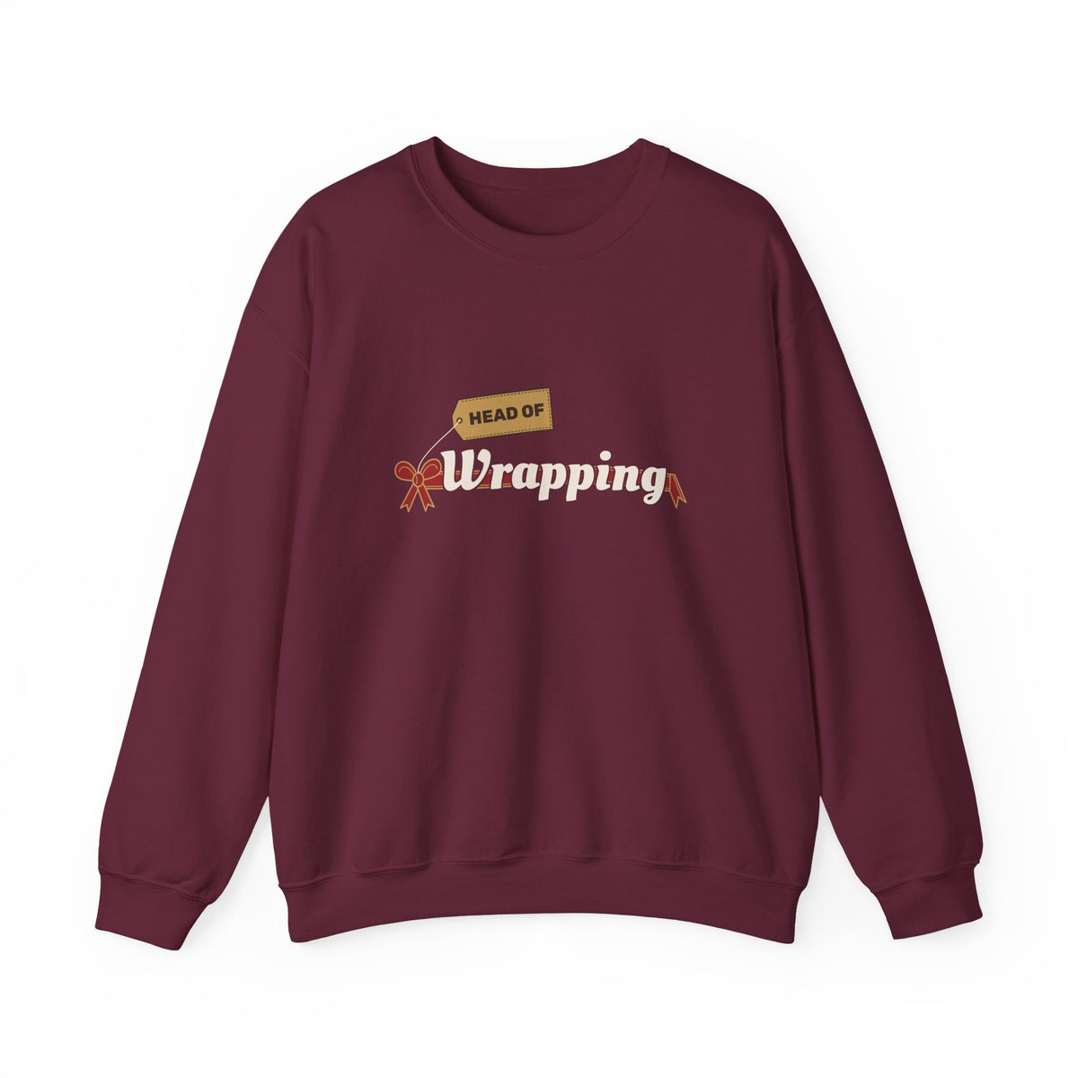 Head of Wrapping sweatshirt - front maroon