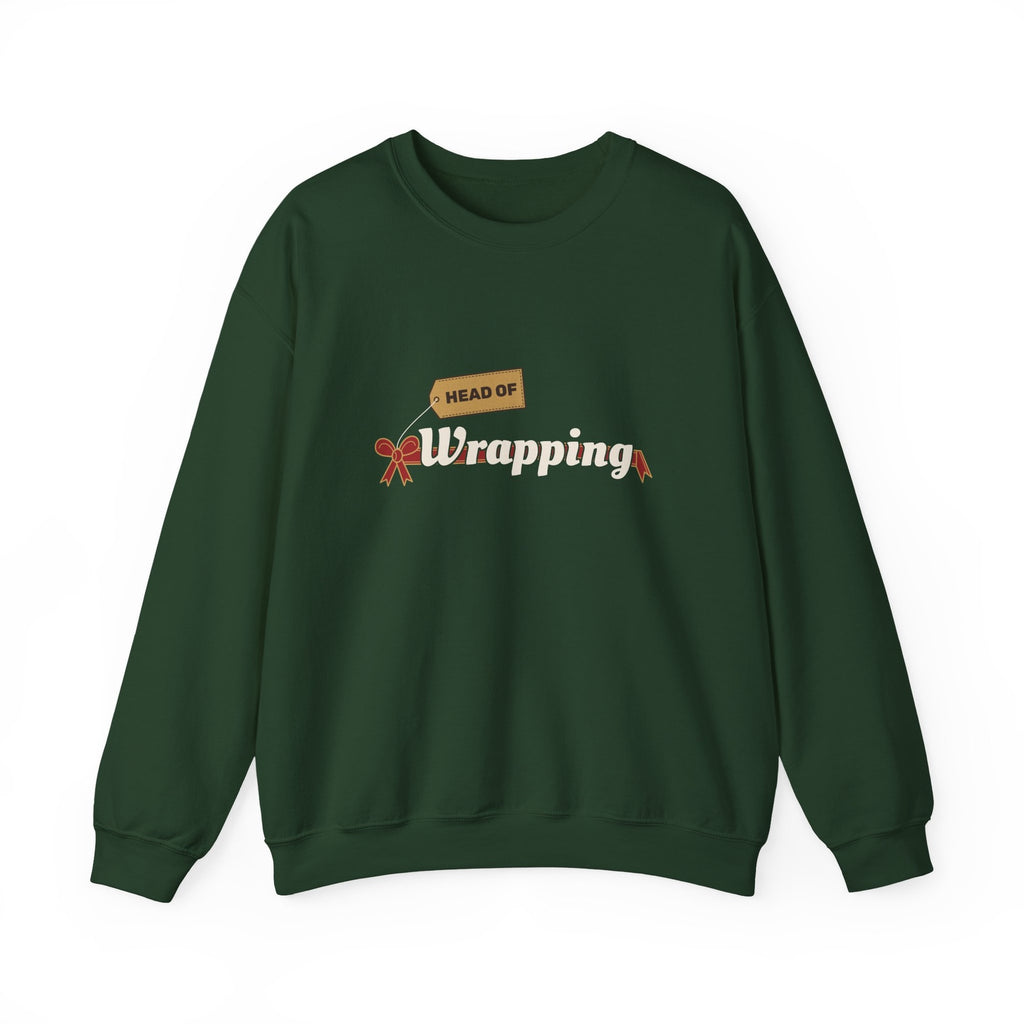 Head of Wrapping sweatshirt - front forest green