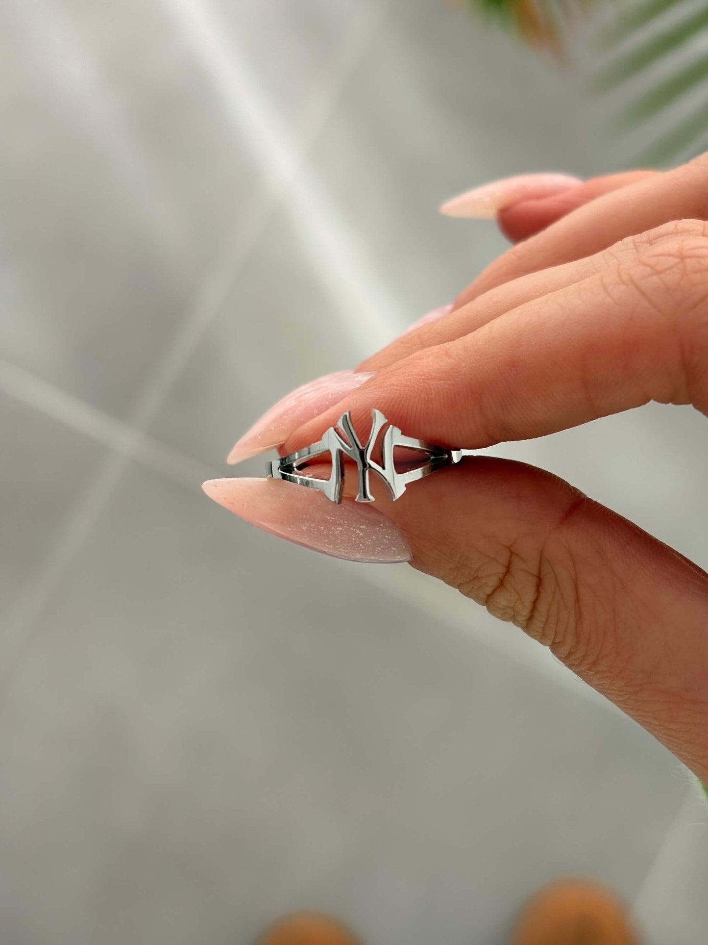 NY Logo Ring: Stainless Steel Baseball Inspired Unisex Jewelry