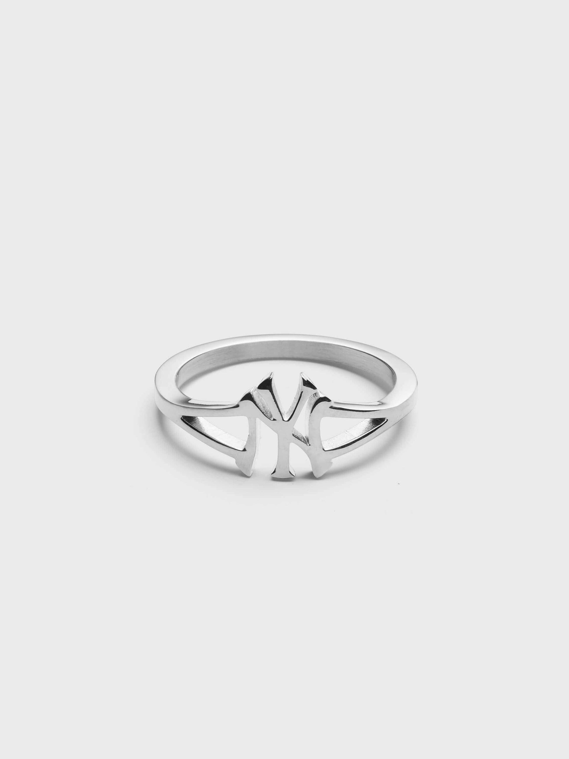 NY Logo Ring: Stainless Steel Baseball Inspired Unisex Jewelry