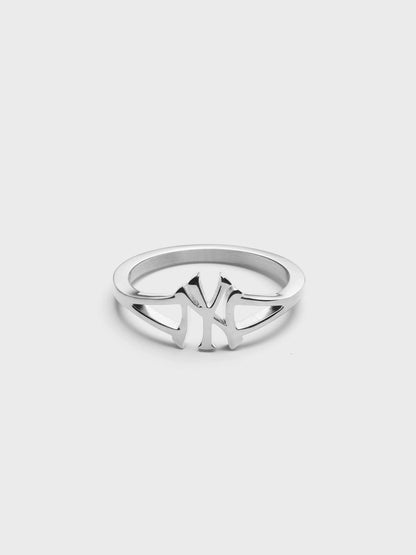 NY Logo Ring: Stainless Steel Baseball Inspired Unisex Jewelry